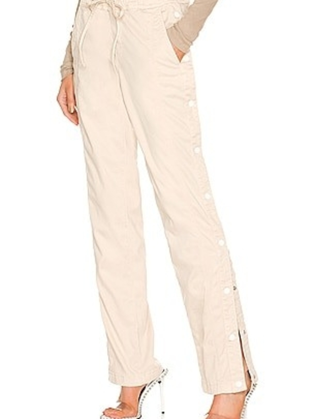 Cotton Citizen London Snap Pants S Oatmeal Khaki Side Snap Track Pants Revolve